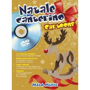 NATALE CANTERINO CARTOONS - libro poster + dvd