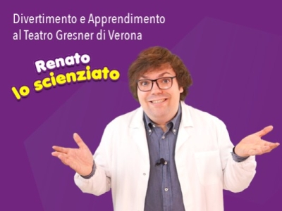 Renato lo scienziato sul palco di Verona